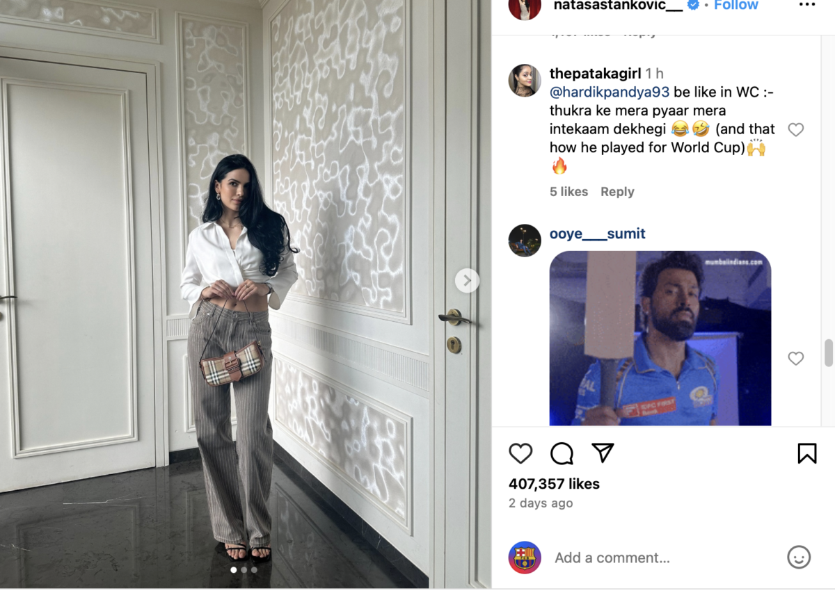 Natasha Stankovic gets trolled for not wishing Hardik Pandya for T20 World Cup win